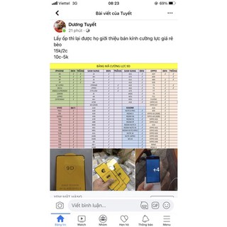 Kính cường lực iPhone full 9D các dòng máy