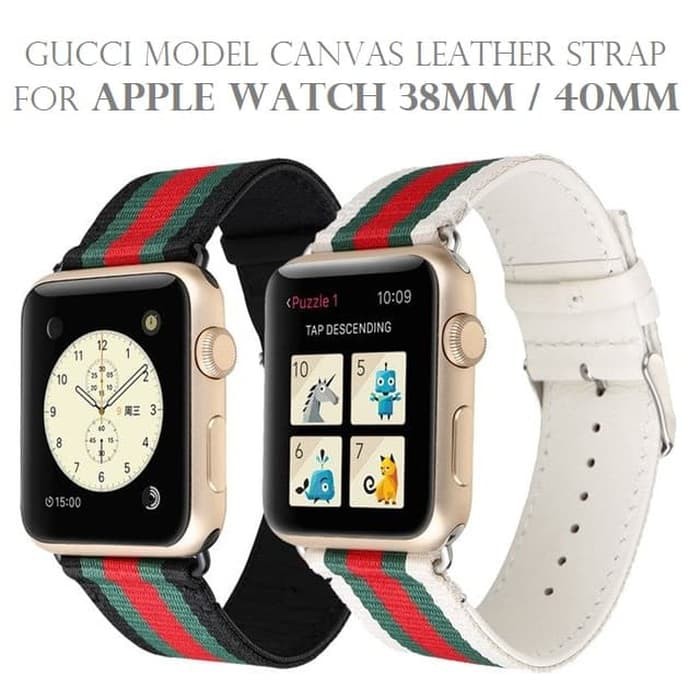 Dây Đeo Họa Tiết Gucci Cho Đồng Hồ Thông Minh Apple Watch 5 4 3 2 1 44mm 40mm 42mm 38mm