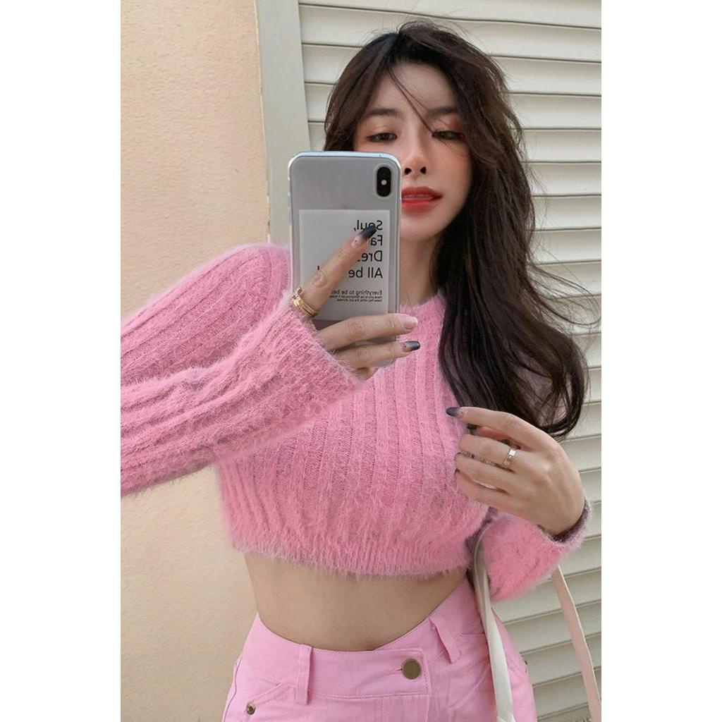 Áo len croptop áp len mỏng mặc trong cá tính A497