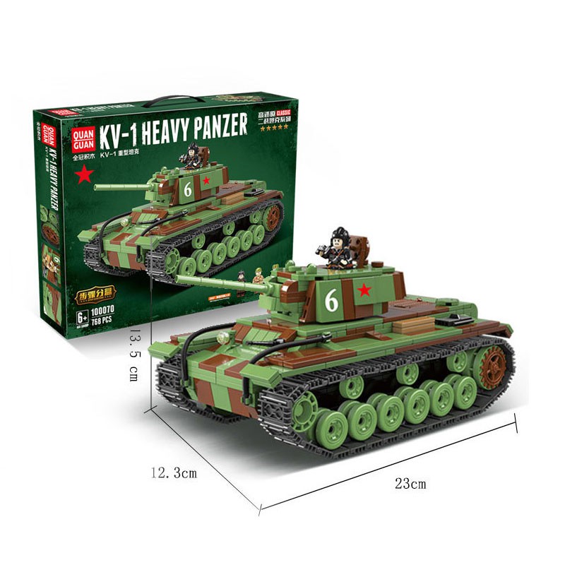 Đồ chơi lắp ráp xếp hình xe tăng quân sự Minifigures phát triển trí tuệ chất liệu cao cấp