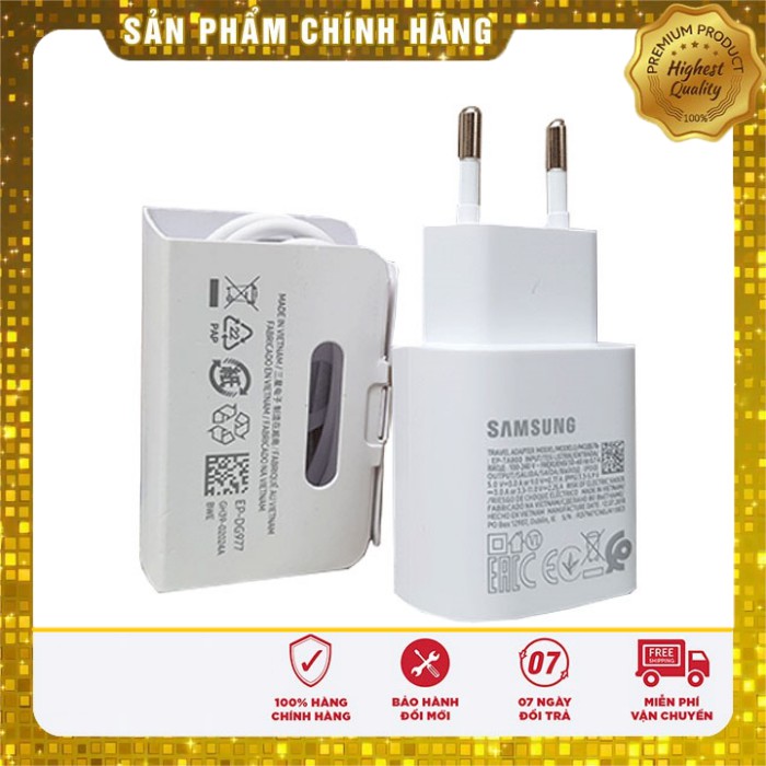 Sạc nhanh samsung S20 25W chính hãng bảo hành 12 tháng