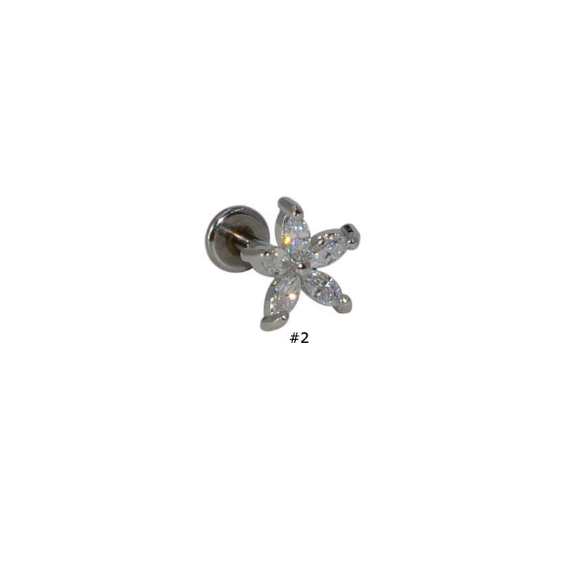 1 Khuyên Tai Hình Hoa/Mặt Trăng Thời Trang Cá Tính 16G