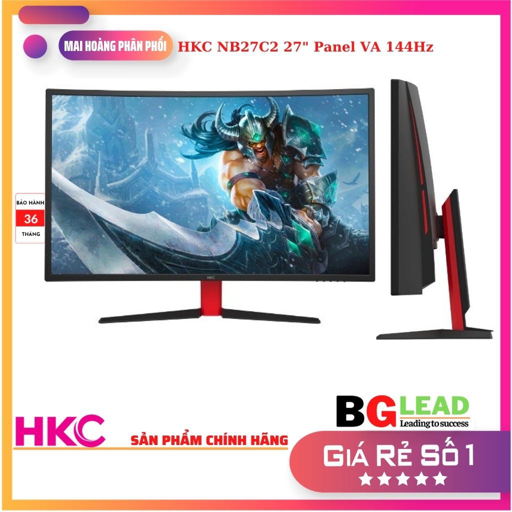 Màn hình gaming HKC NB27C2 27&quot; Panel VA 144Hz Màn hình LED cong