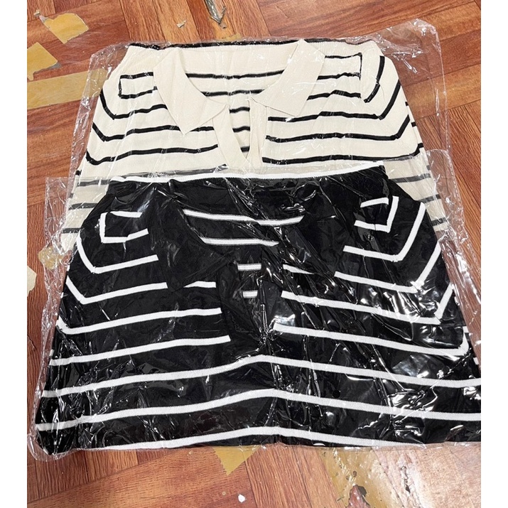 [ẢNH THẬT/SẴN]Áo LEN KẺ SỌC CỔ POLO HÀNG QUẢNG CHÂU SIÊU XINH | BigBuy360 - bigbuy360.vn