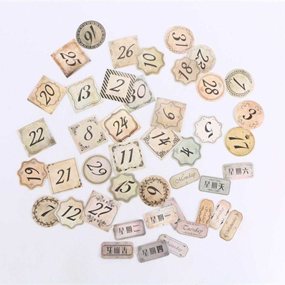 Sticker Dán Trang Trí Sổ Tay DIY Hình Chữ Số