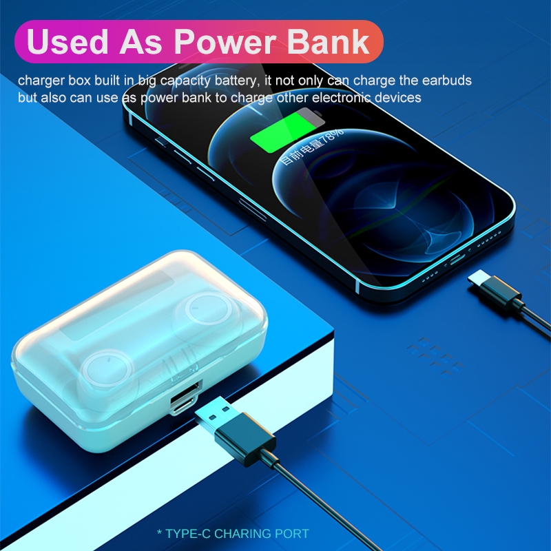 Tai nghe TWS kết nối bluetooth 5.0 có micro chất lượng cao | BigBuy360 - bigbuy360.vn