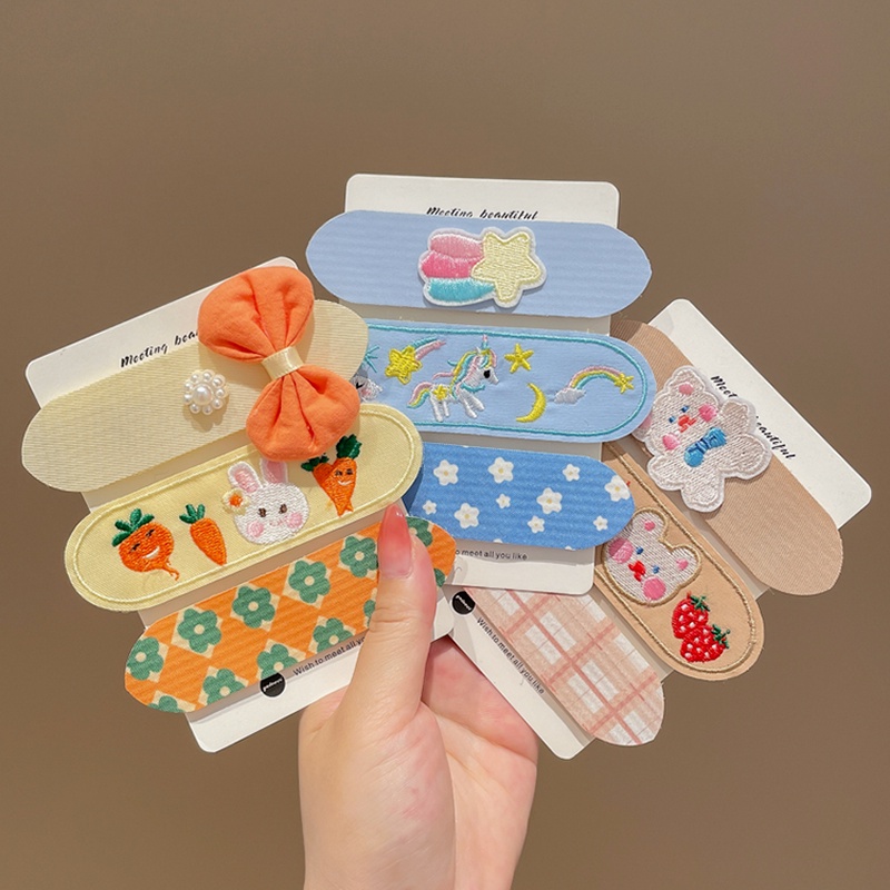 Set 3 Miếng Dán Tóc Tạo Kiểu Dễ Thương Cho Bé