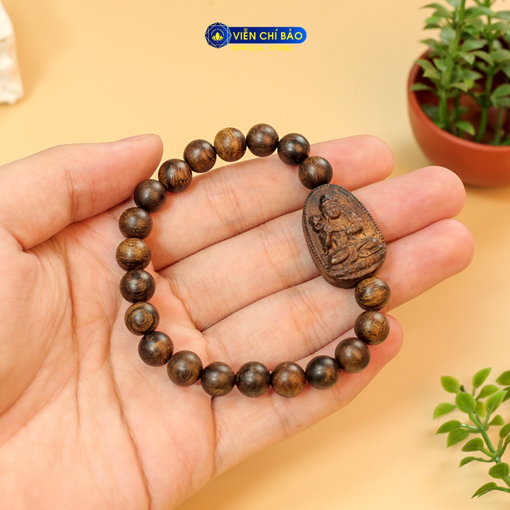 Vòng tay trầm hương indo Phật bản mệnh nam nữ thời trang phụ kiện trang sức Viễn Chí Bảo V000808