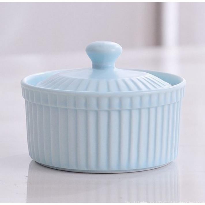 Bát Ăn Dặm Gốm Sứ Ramenkin Có Nắp/ Nắp 150ml