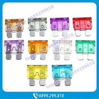 Bộ COMBO 05 Cầu Chì Ô Tô Xe Hơi Loại chân to tiêu chuẩn, ampe ngẫu nhiên_ Car Fuse, SKU:175