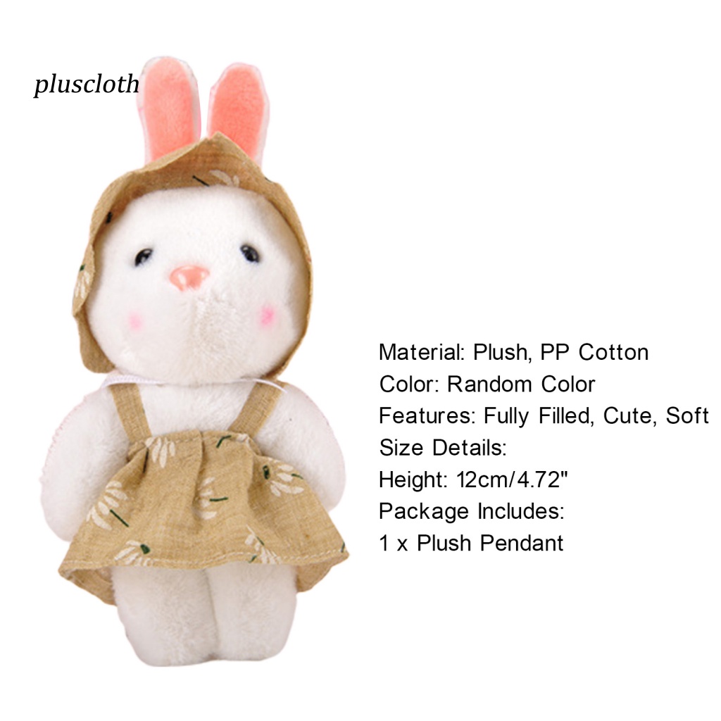 Móc Khóa Hình Thỏ Nhồi Bông Dễ Thương