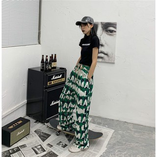 Quần ống rộng ulzzang họa tiết chữ