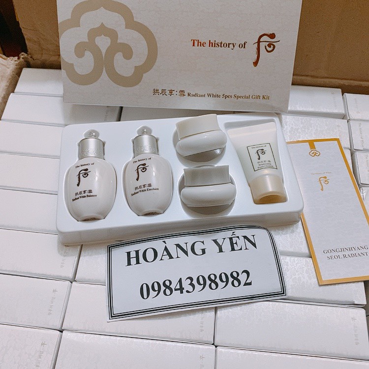 [XẢ KHO-DATE 2024]Set whoo dưỡng trắng mini Whoo Seol Radiant White Special Gift Set
