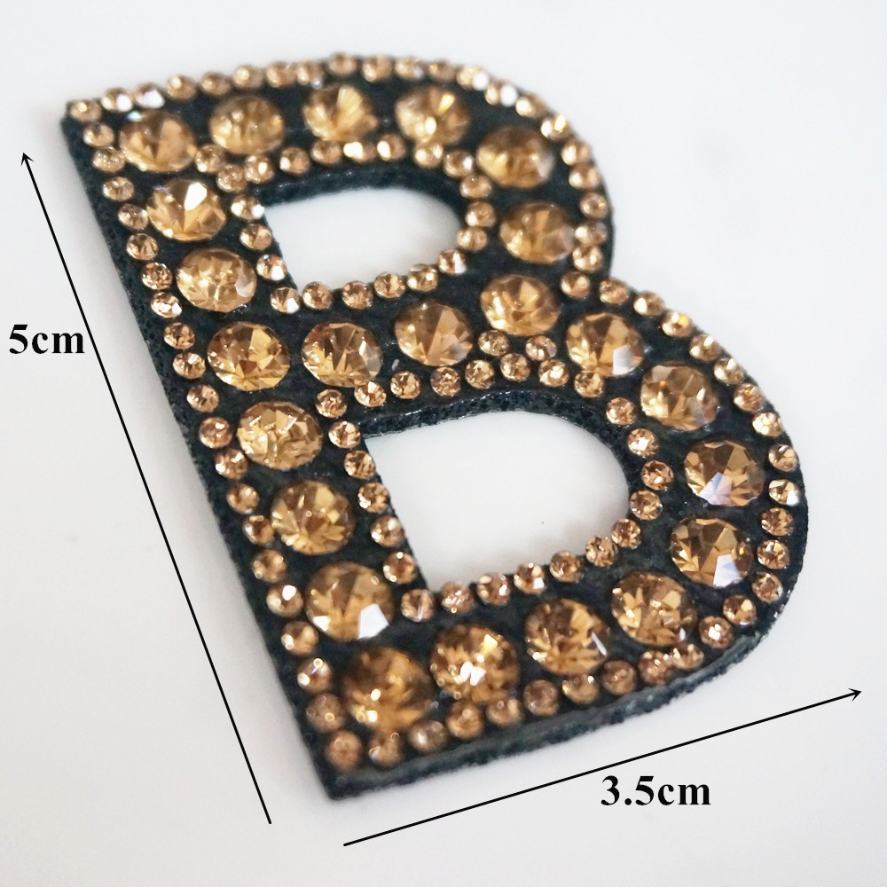 Sâm Panh Chữ Cái Đính Đá Kim Cương Giả May Quần Áo / Mũ / Túi Xách / Quần Áo diy