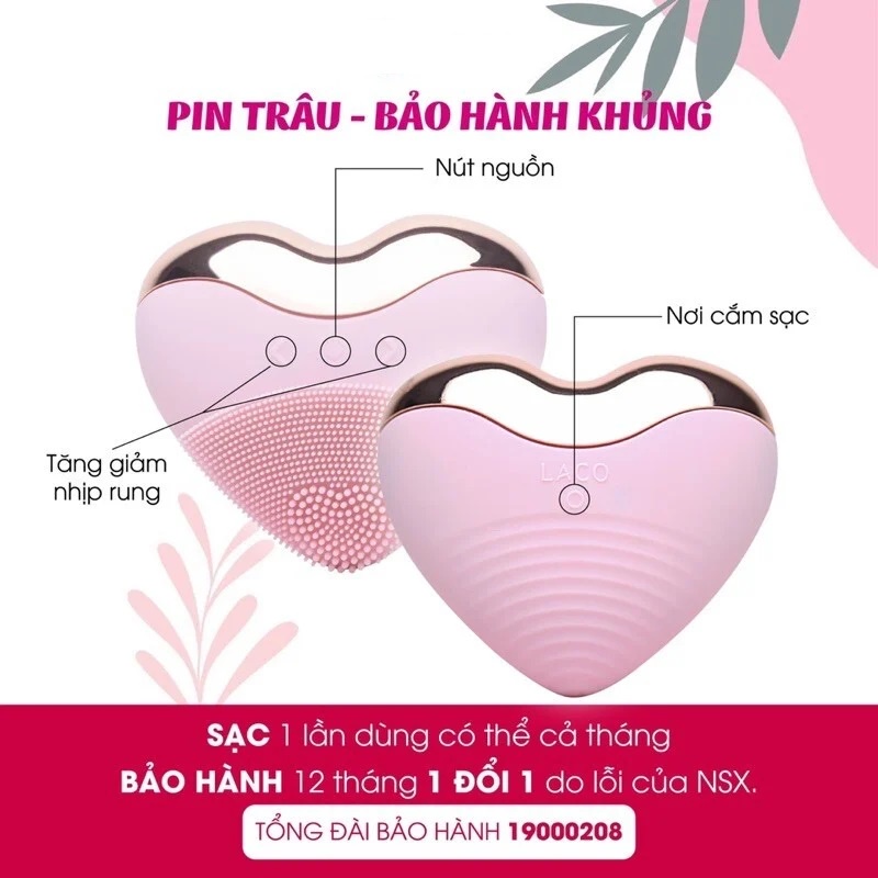 Máy rửa mặt Laco Luxury - laco cleansing facial luxury, chính hãng bảo hành 12 tháng CHÍNH HÃNG