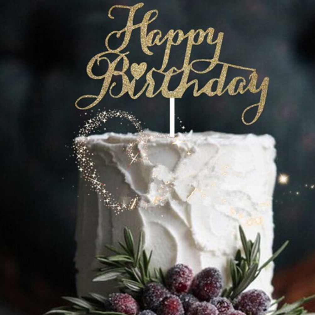 Que Cắm Trang Trí Bánh Sinh Nhật Kiểu Chữ Happy Birthday