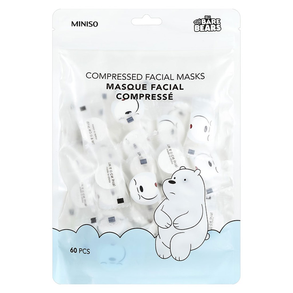 Viên nang mặt nạ gấu trắng Miniso x We Bare Bear 3.0