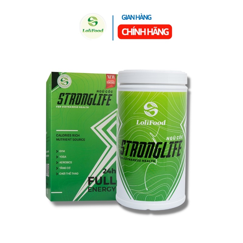 Ngũ Cốc Stronglife Lolifood - Giúp Tăng Cơ (Hộp  650gr)