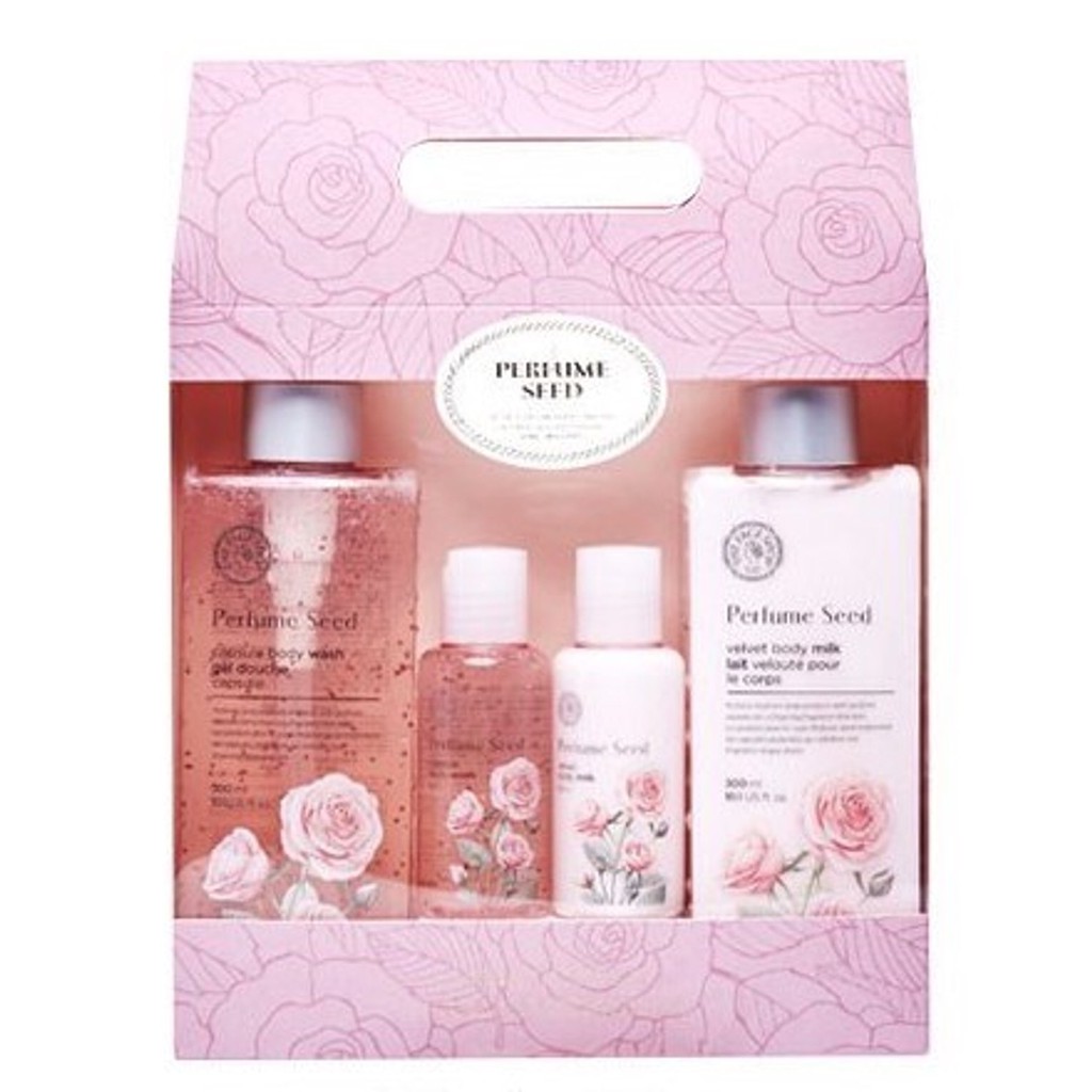 Set sữa tắm & sữa dưỡng thể The Face Shop perfume seed special body set (2016)