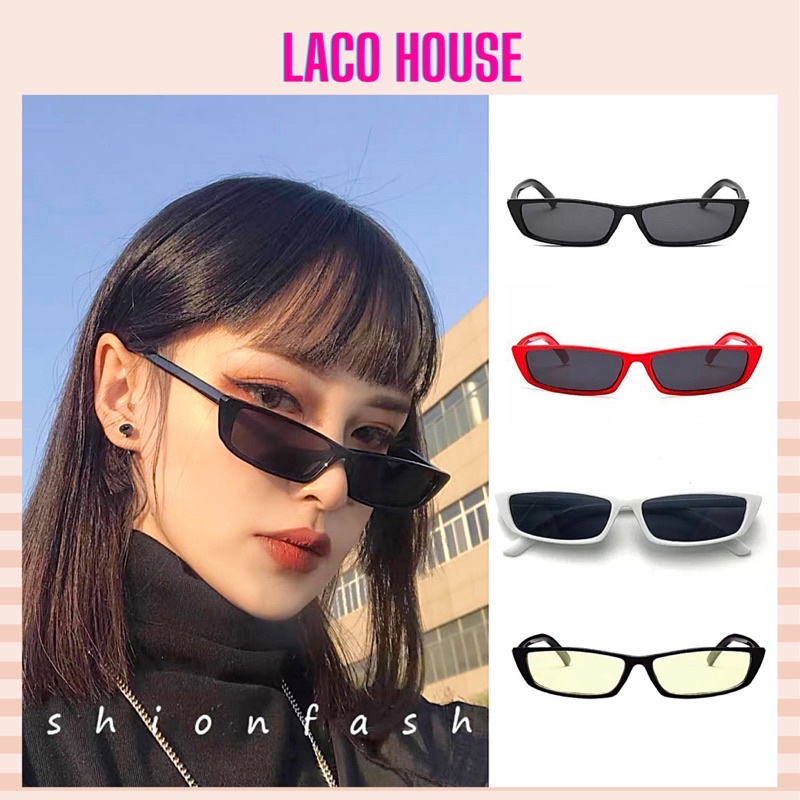 Kính mát/Kính râm nam nữ gọng chữ nhật phong cách retro streetwear J82