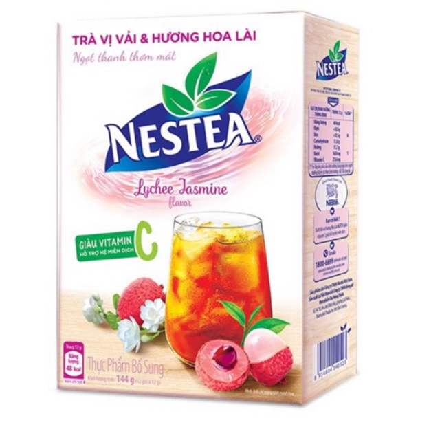 [VẢI LÀI] Trà Nestea vị vải & hương hoa lài hộp (12 gói x 12g)