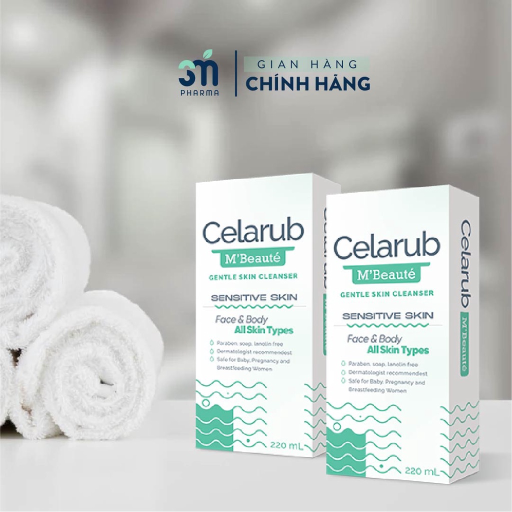 [M'SMARTY] Sữa Rửa Mặt Dịu Nhẹ Celarub Cho Da Nhạy Cảm, Da Khô, Dưỡng Ẩm, Không Chứa Xà Phòng, Cân Bằng Độ pH Cho Da 220