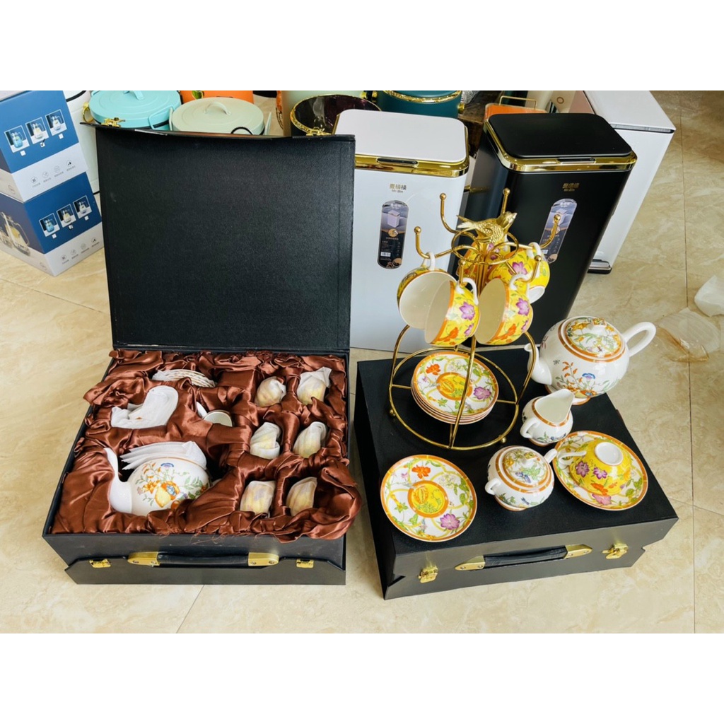 [ kèm ảnh thật ] Bộ ấm chén hoàng gia cao cấp thiết kế độc đáo