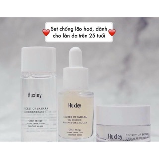 Set dưỡng da chống lão hoá huxley mini