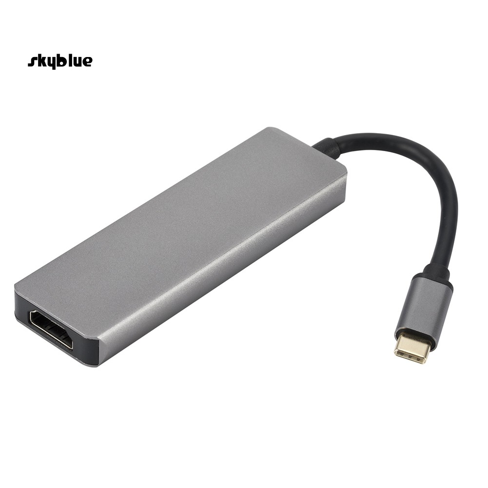 SKBL Type C to 4K HDMI USB 3.0 SD/Micro SD Hub Adapter for Macbook Thunderbolt 3