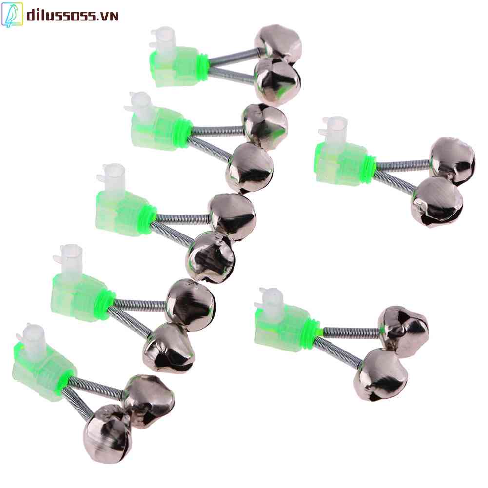 Set 10 Chuông Báo Cá Cắn Câu Kép Gắn Cần Câu Ban Đêm Ngoài Trời