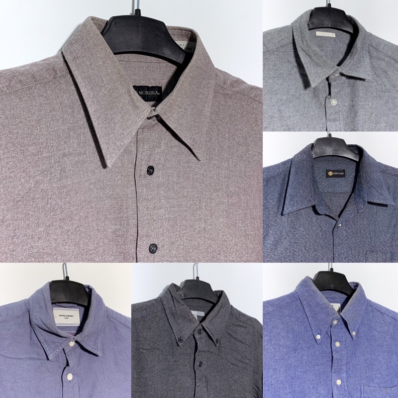 Áo sơ mi Flannel 2hand Trơn tay dài giá rẻ
