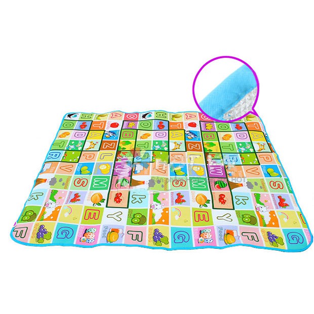 Thảm tập chơi cho bé, thảm ngồi chơi cho bé 2 mặt Maboshi( kích thước 180x200cm)
