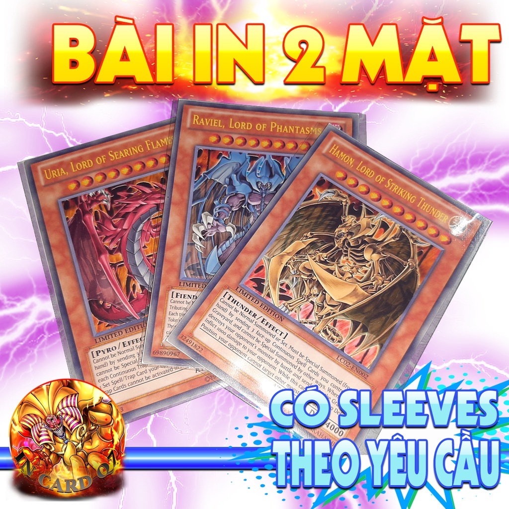 Bài in Yugioh Cán Bóng 2 Mặt Có Bọc v1