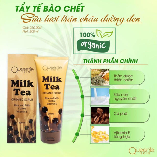 [ Hàng Chính Hãng] TẨY TẾ BÀO CHẾT TRÂN CHÂU ĐƯỜNG ĐEN QUEENIE_SKIN