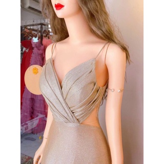 ✨ Đầm maxi nhũ rớt vai✨ HÌNH THẬT