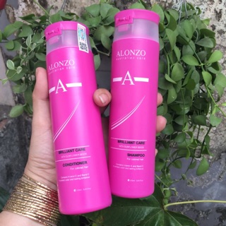 DẦU GỘI XẢ CHĂM SÓC VÀ DƯỠNG SÁNG BÓNG MÀU TÓC NHUỘM ALONZO 250ml