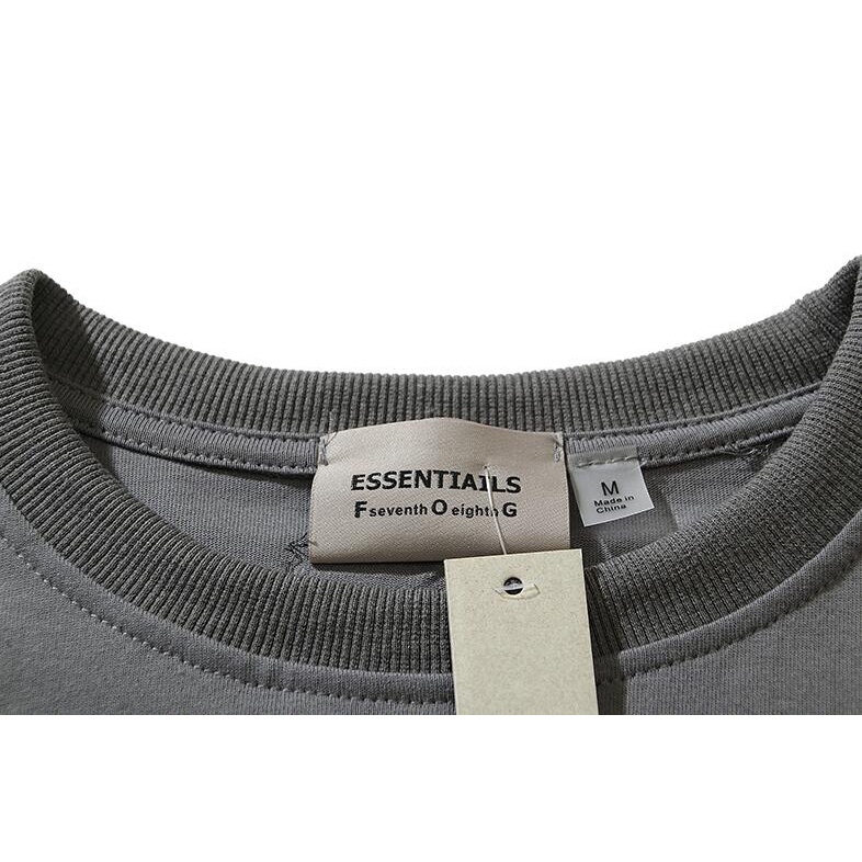 FOG FEAR OF GOD double-line ESSENTIALS embossed embossed short-sleeved high street tide brand solid color summer t-shirt men
