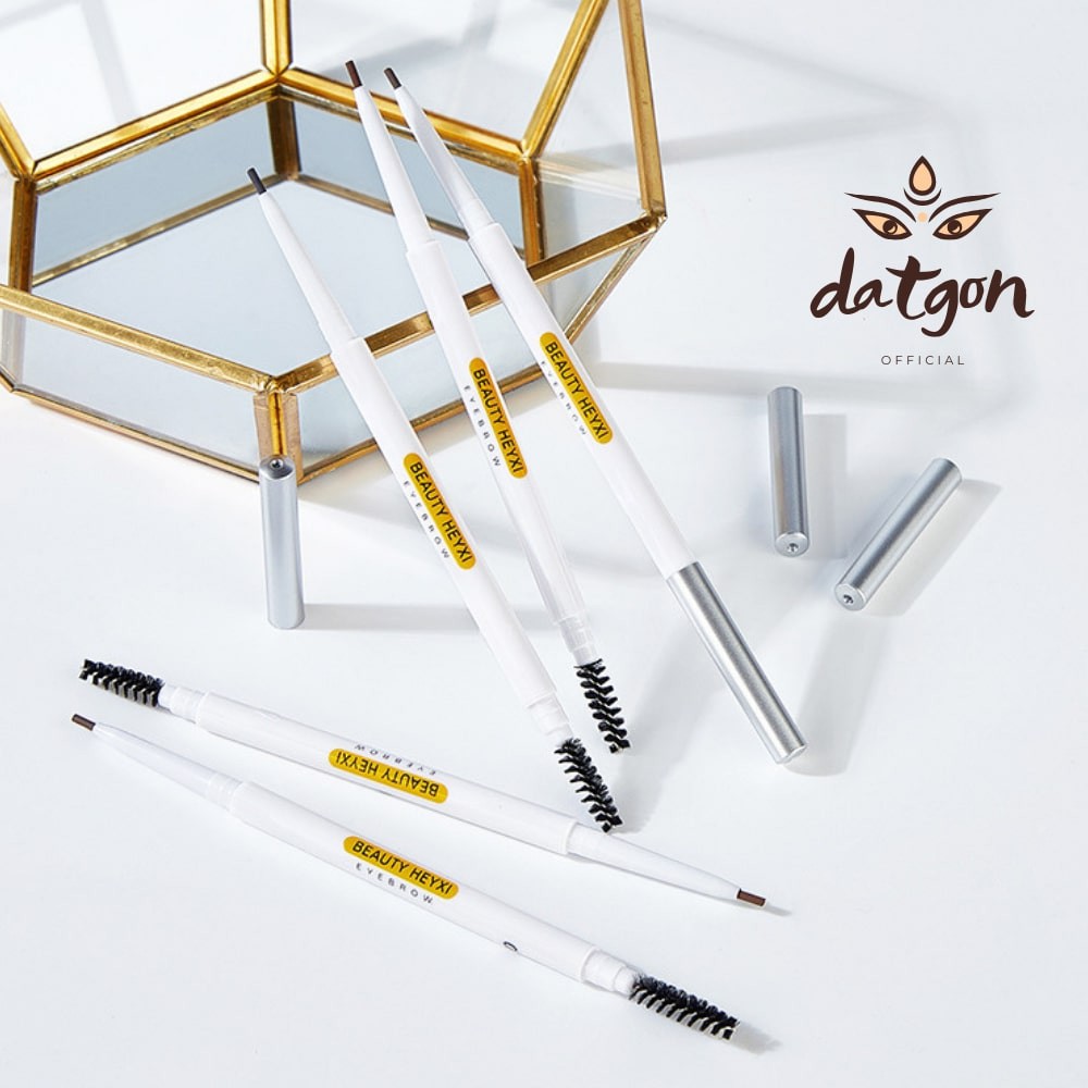 Chì kẻ mày 2 đầu nét mảnh chính hãng tiện lợi Heyxi Verythin Eyebrow Pencil nội địa 2021