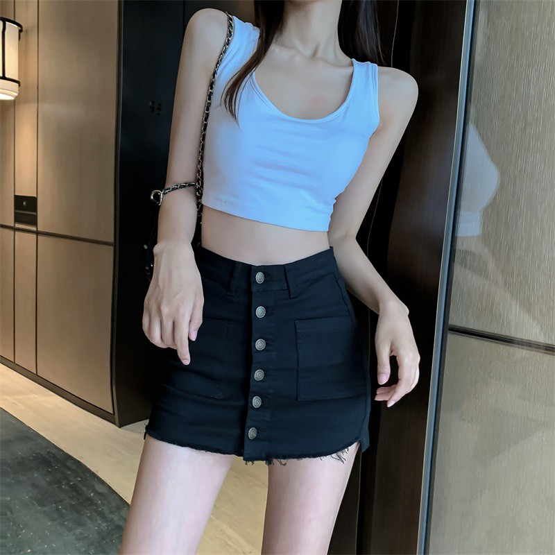 Chân Váy Denim Chữ A Cạp Cao Thời Trang Cho Nữ | BigBuy360 - bigbuy360.vn