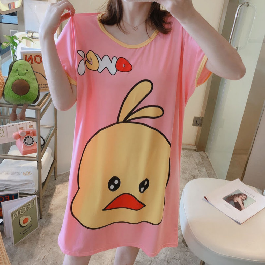 [ Mã WASTAPR giảm 10K đơn 50K] Đầm Ngủ Dáng Rộng Thoải Mái Dễ Thương Bigsize mặc ở nhà A09 | BigBuy360 - bigbuy360.vn