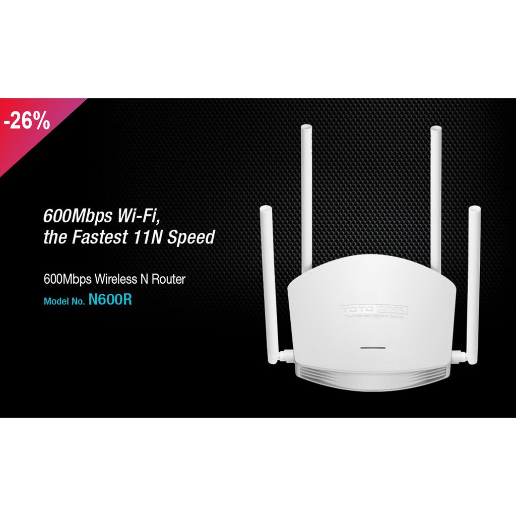 Bộ phát Wifi Totolink N600R 600Mbps (màu trắng) hàng chính hãng có tem bảo hành 2 năm | BigBuy360 - bigbuy360.vn