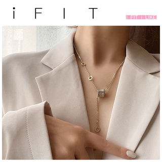 Dây Chuyền iFIT Mạ Vàng Đính Đá Thời Trang Sang Trọng Cho Nữ