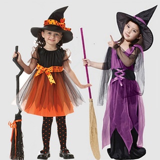 Bobora Halloween Trẻ Em Trang Phục cosplay Bé Gái Thể Hiện cosplay Quần Áo Công Chúa Trang Phục Phù Thủy Trang Phục Phù Thủy Trang Phục