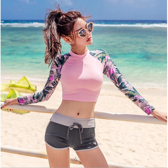 Có sẵn bikini đồ bơi croptop hồng