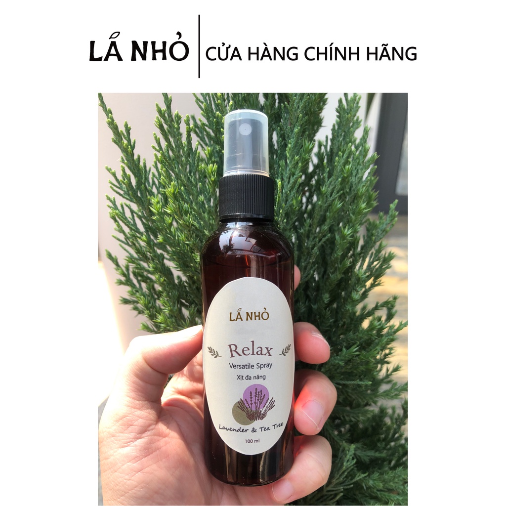 Xịt đa năng tinh dầu thiên nhiên Lá Nhỏ - Relax (Lavender + Tràm Trà) - 50 &100ml