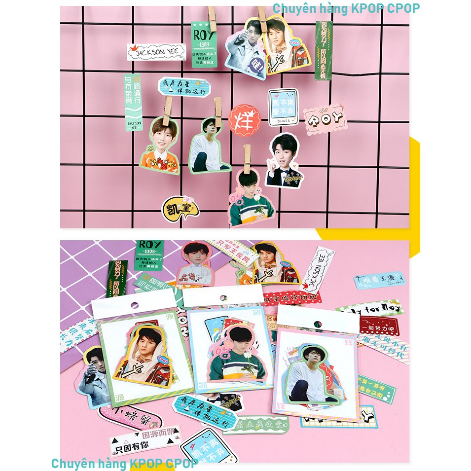 Set sticker Vương Tuấn Khải TFBOYS