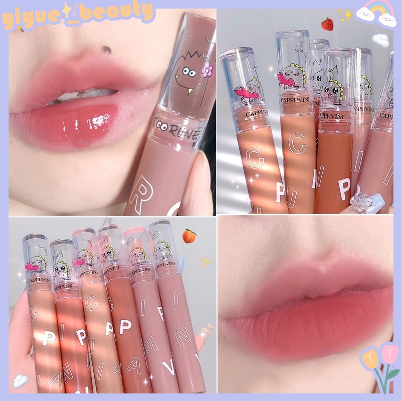 [Hàng Mới Về] Son Môi Bùn Hình Đầu Khủng Long Nhỏ Dễ Thương Màu Lì Không Thấm Nước