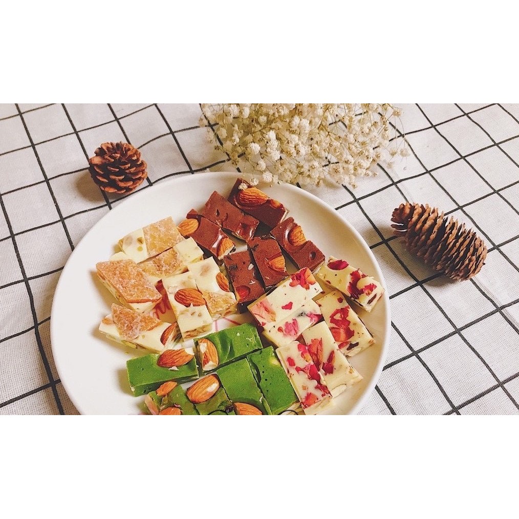 Set nguyên liệu làm kẹo nougat 11 món  + tặng 50 tờ giấy gói kẹo