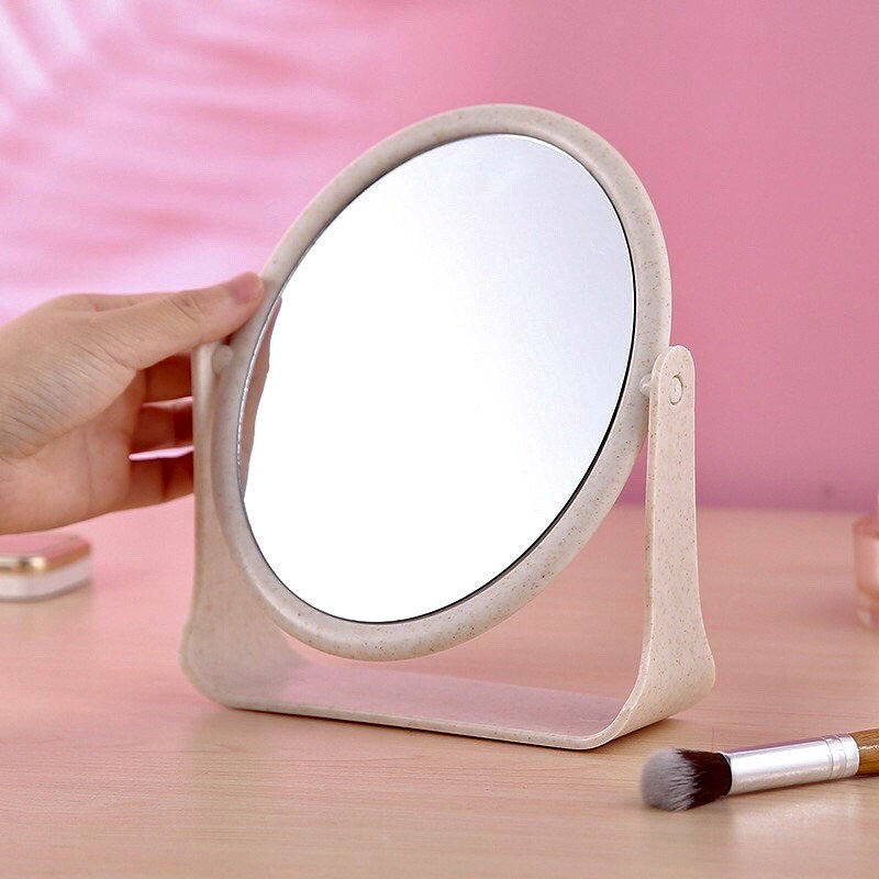 Gương để bàn trang điểm tai mèo nhỏ URI DECOR gương Soi 2 Mặt