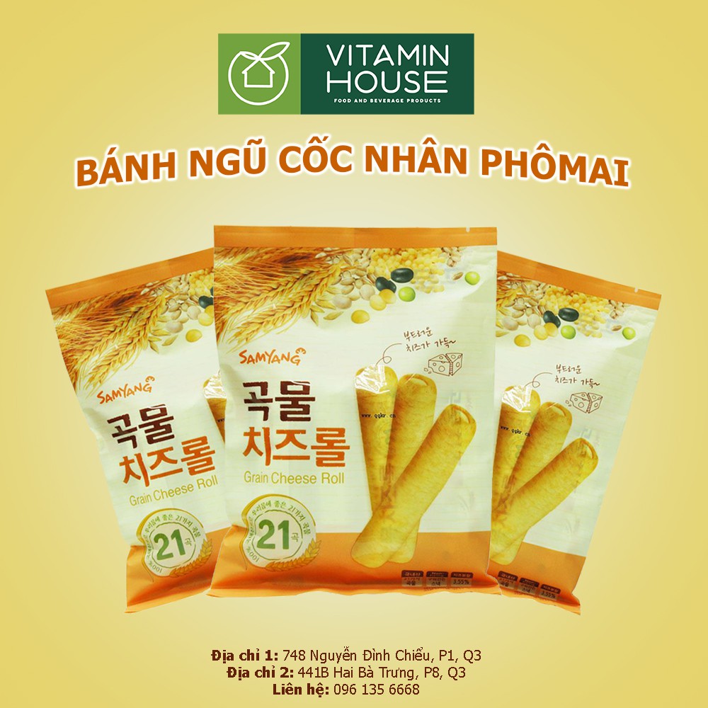 [VITAMIN HOUSE] Bánh xốp ngũ cốc phô mai Samyang 80g